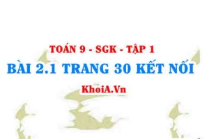 Bài 2.1 trang 30 Toán 9 Kết nối tri thức Tập 1